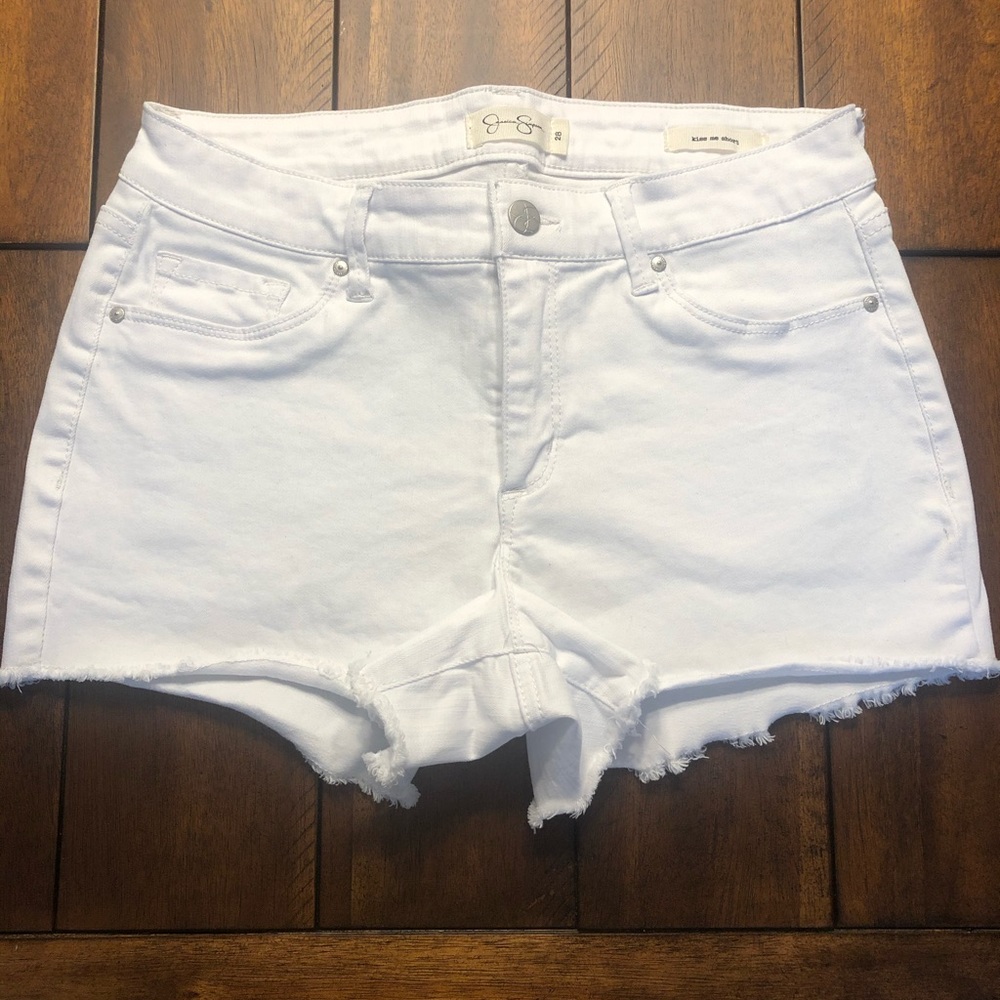 Jessica Simpson White Jean Shorts